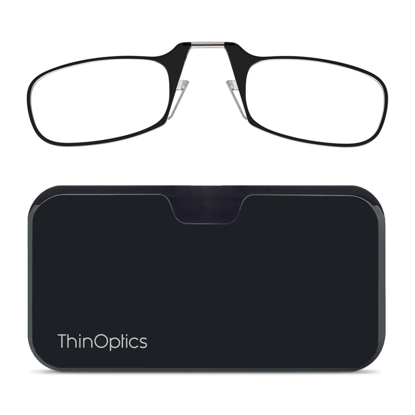 ThinOptics najtanjša bralna očala na svetu z Universal Pod etuijem – črna belo ozdje